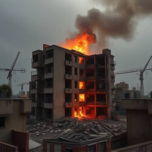 Edificio distrutto a seguito di un attentato in Nigeria