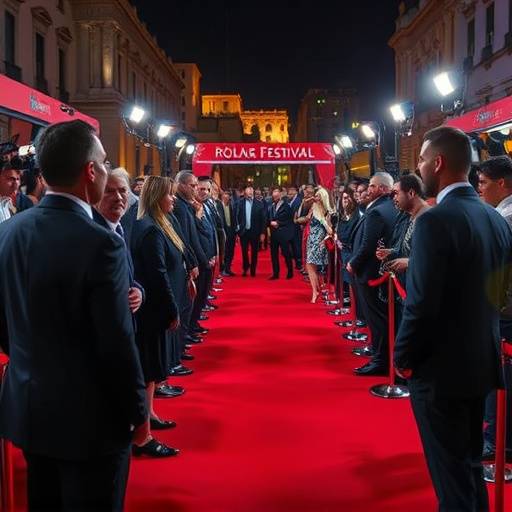Il tappeto rosso del Festival del Cinema di Roma con attori e registi